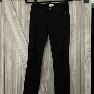 paige ripped skinny jeans black size 26